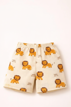 Happy Family Lion Kids Co-ord Set - Shorts Detail