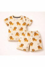 Happy Family Lion Kids Co-ord Set - T-Shirt Detail