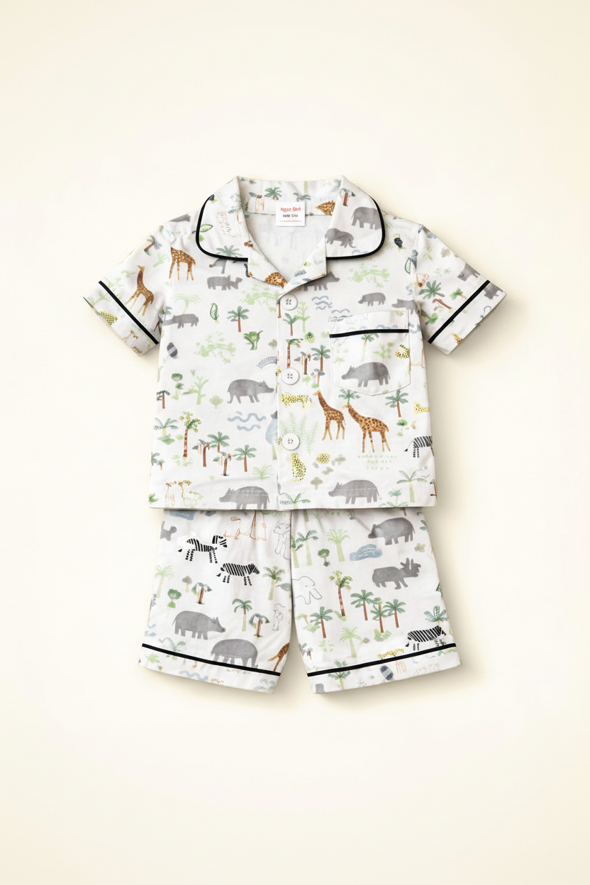 Safari Jungle Kids Night Suit - Studio Shot 1