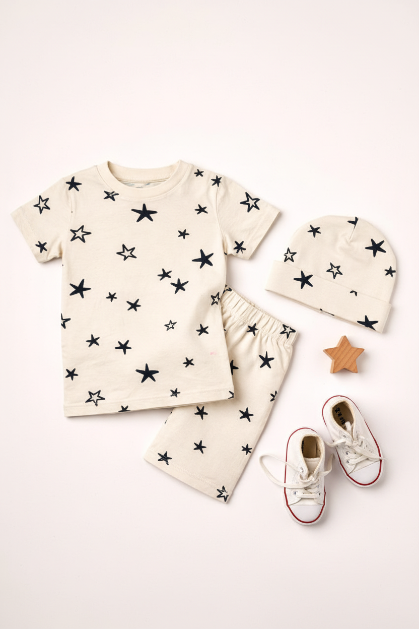 Star Print Kids Co-ord Set - Studio Shot 1