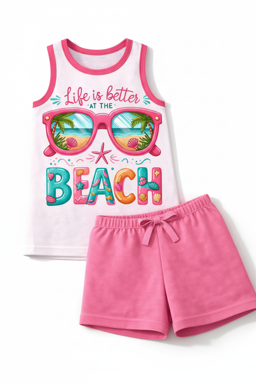 Beach Life Kids Co-ord Set - Studio Shot 1