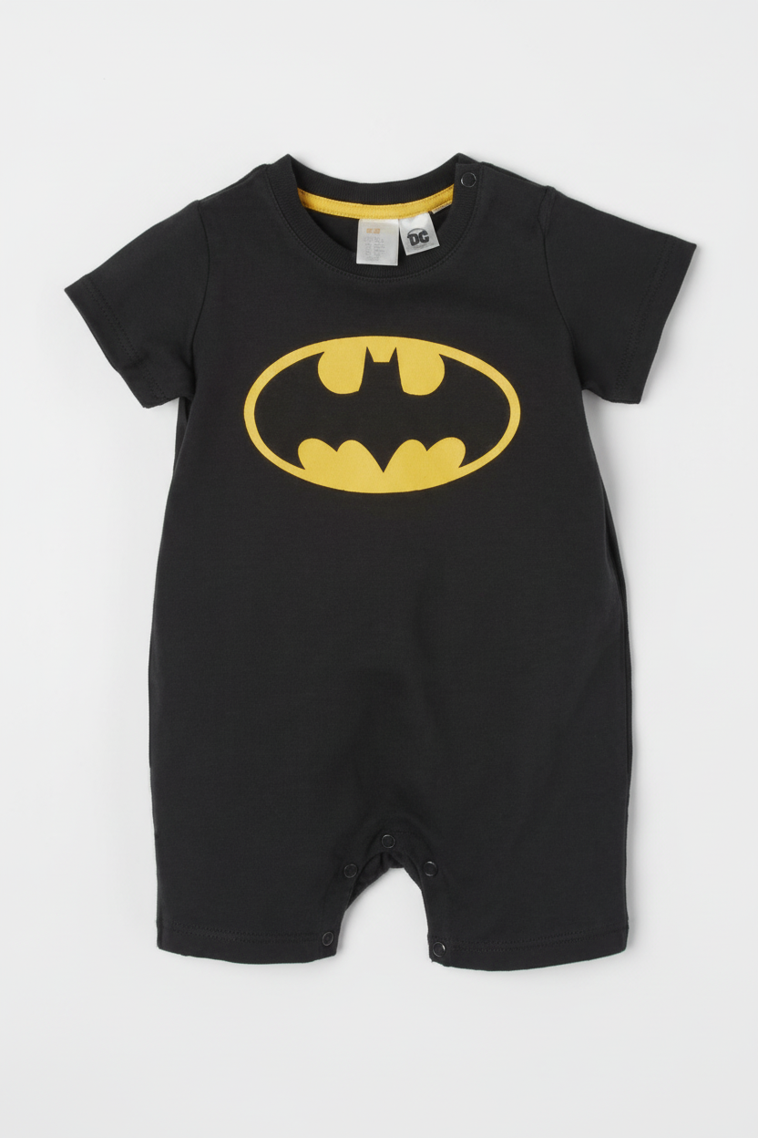 Batman Baby Romper - Flat Lay