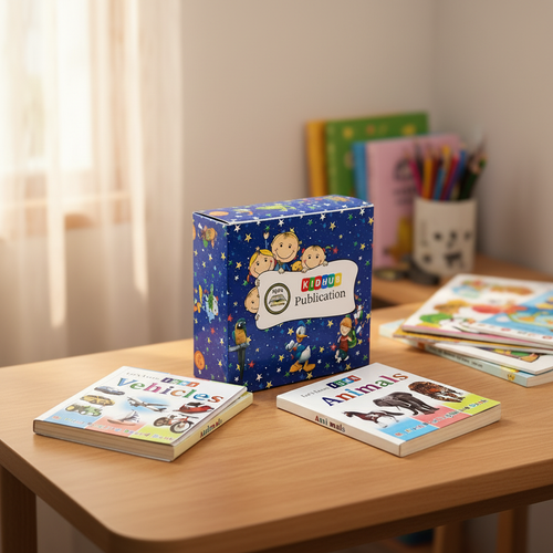 Kids Hub Box & Books - Wooden Desk